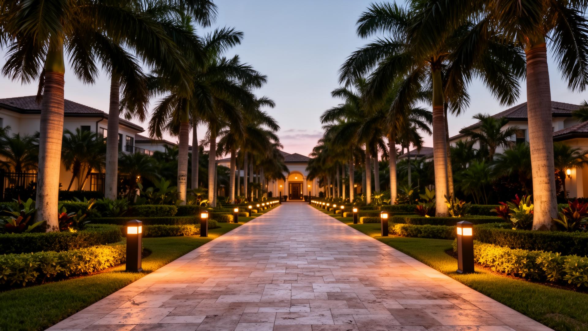 Palm-Lined Walkways